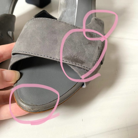 CAMPER Gray Suede Ankle Strap Myriam Sandal Size 10 - Picture 4 of 14